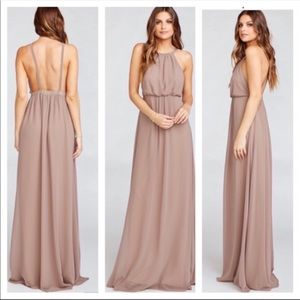 Show Me Your MuMu Amanda dress in Dune Chiffon